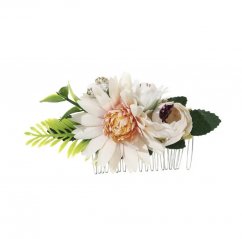 Hrebienok do vlasov - biele kvety