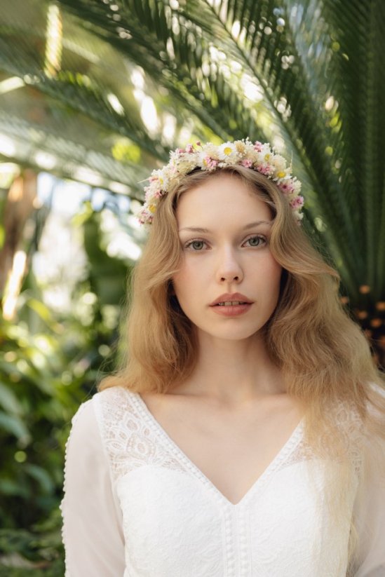 venček do vlasov ružový