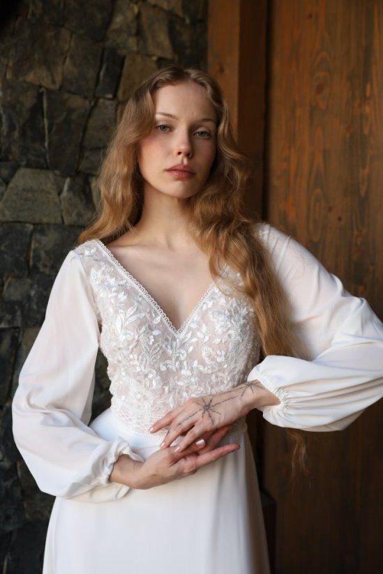 AMANDA - Farba šiat: Ivory, Veľkosť šiat: 42
