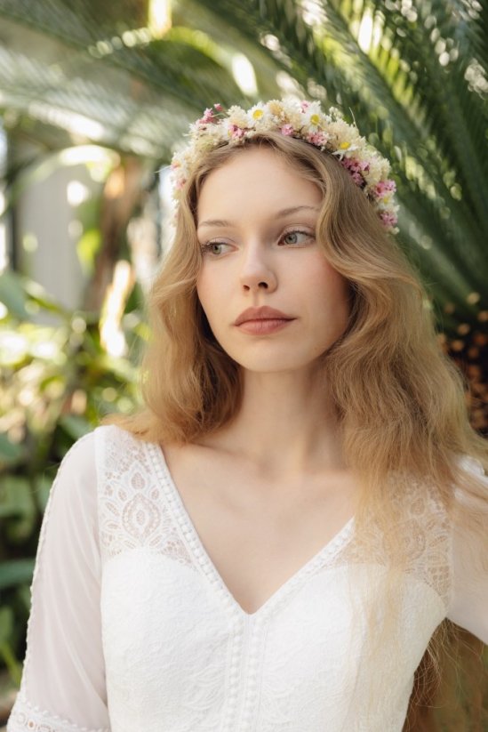 venček do vlasov ružový