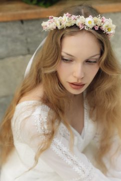 venček do vlasov ružový